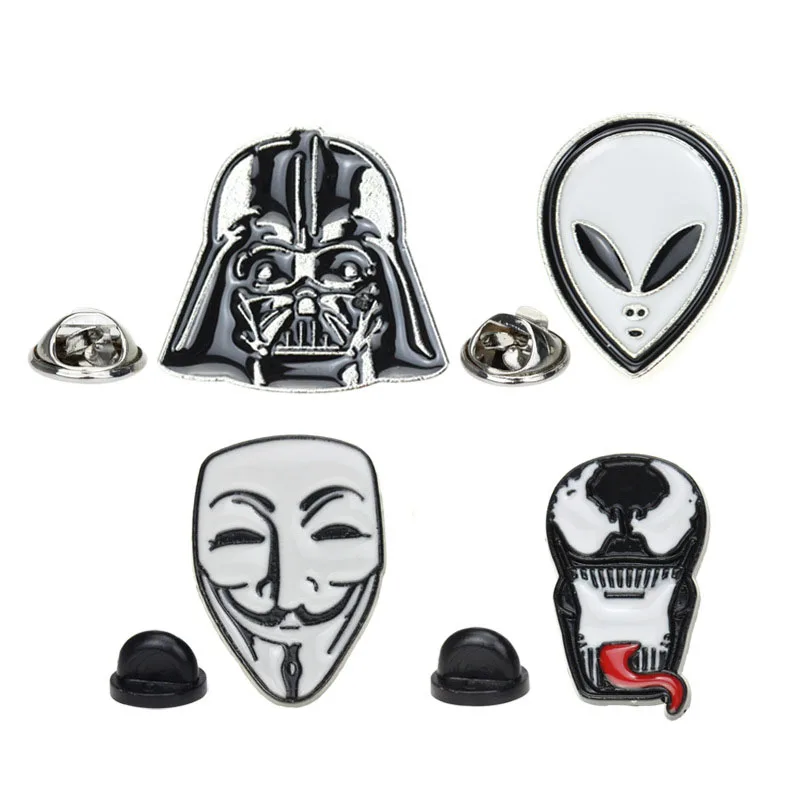 V for Vendetta Mask металлическая брошь и эмалированная булавка модная нагрудная булавка рюкзак сумки значок подарки