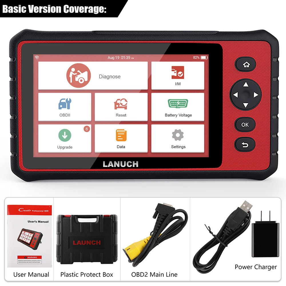 LAUNCH X431 CRP909 WiFi OBD ODB2 сканер полные системы ABS SAS DPF EPB сброс масла автоматический сканер Профессиональный автомобильный диагностический инструмент - Color: LAUNCH CRP909