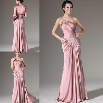 

Elegant One Shoulder Floor Length Brides Mother of the Bride Groom Dresses Pant Suits Plus Size for Weddings With Jacket