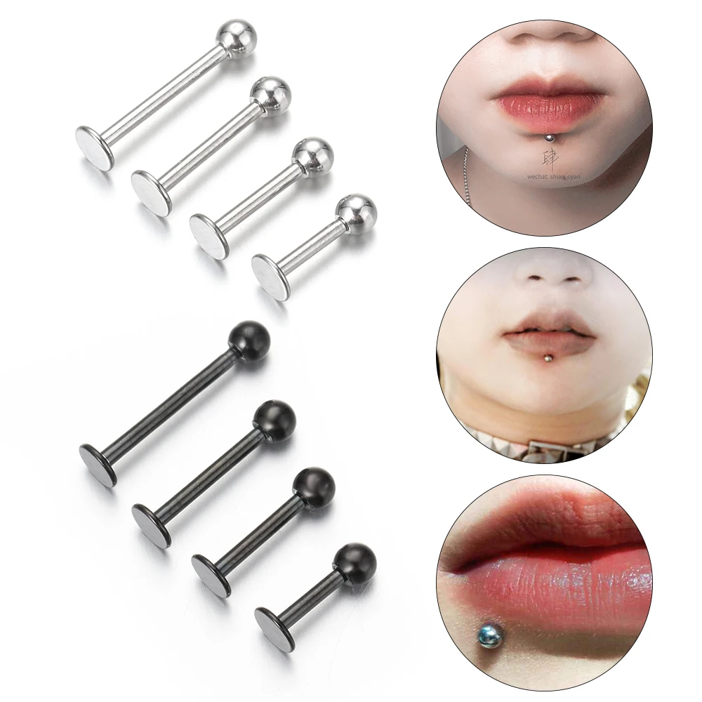 Ear Piercing Jewelry 1Pair 6-12mm Stainless Steel
