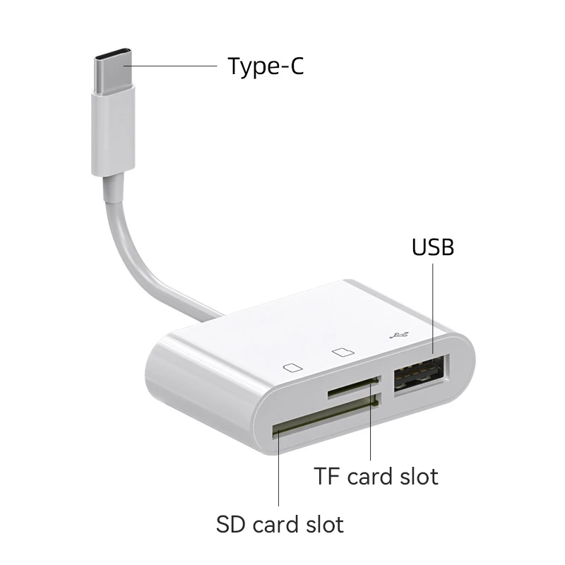 USB Typ C Kartenleser OTG Adapter Micro USB SD/TF Kartenleser Für iPhone Huawei Xiaomi Macbook Datenübertragungskabel U DiskReader_voghion.com