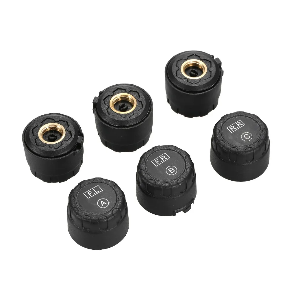 Солнечная мощность TPMS система контроля давления в шинах RV Грузовик TPMS с 6 внешними датчиками для 4-6 шин Автомобиль RV грузовик буксировочные трейлеры