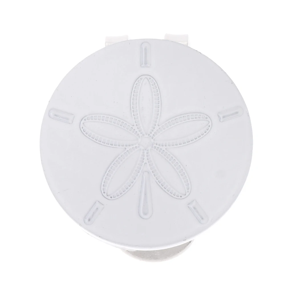 Sturdy Alloy White Flower Magnetic Cap Hat Visor Clip Golf Ball Marker Golfer Gift