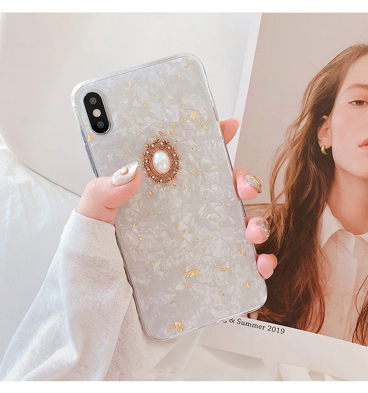 GlamPhoneCase Блеск Любовь, жемчужный чехол для iPhone X XS Max XR Мягкий силиконовый чехол для iPhone 7 8 6 6s Plus чехол