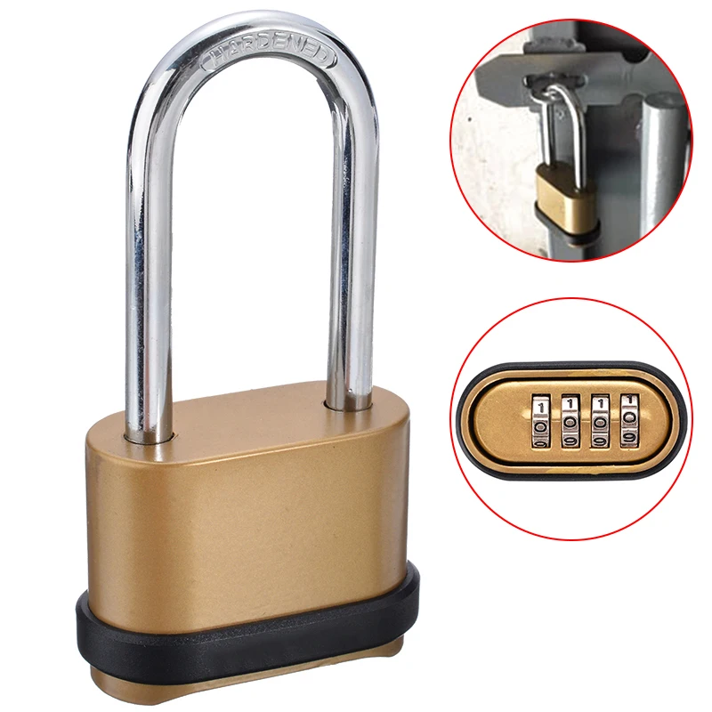 

1 pcs Zinc Alloy Four-digit Number Combination Padlock Combination Lock Password Drawer Cabinet Door Lock Hardware