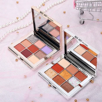 

Portable 9-color Eyeshadow Palette Smudge-proof Waterproof Long Lasting Shimmer Matte Glitter Eye Shadow Powdwer