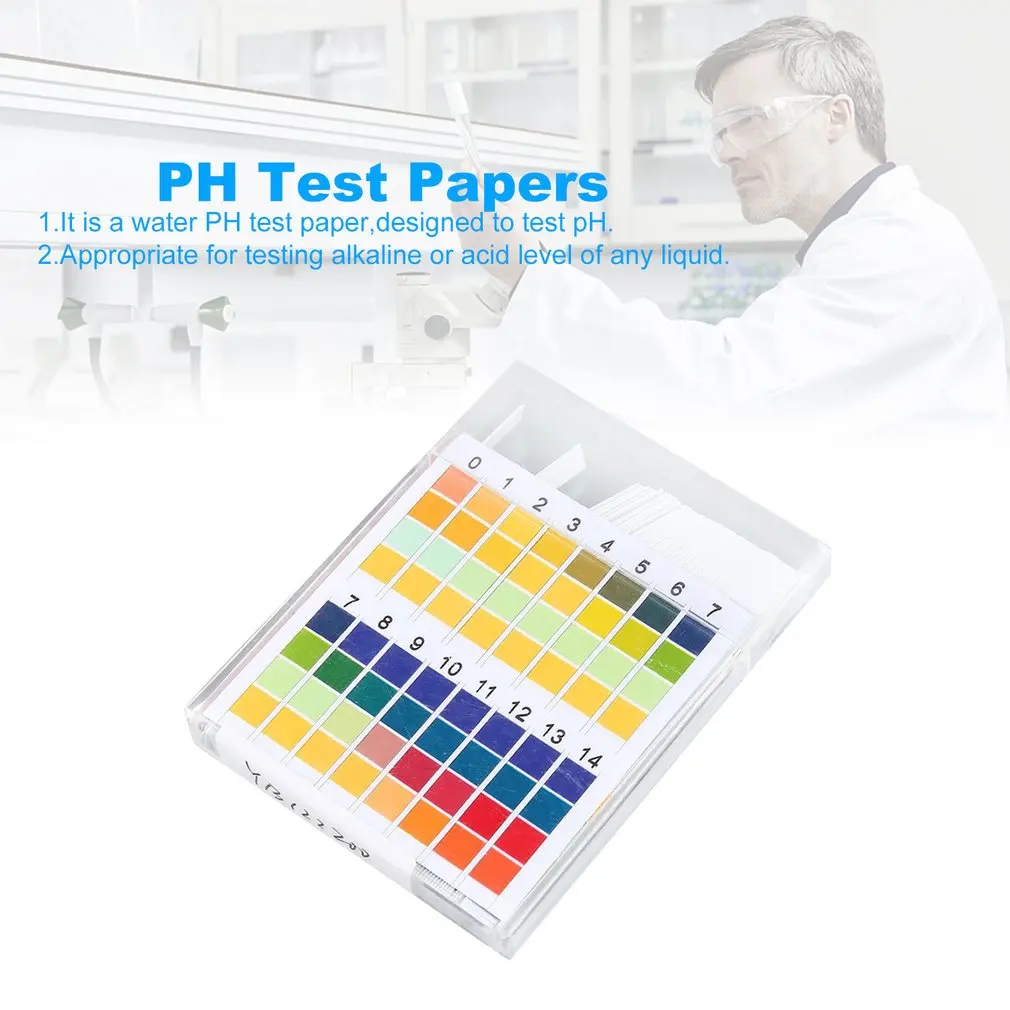 100 полосок 0-14 PH 4 цвета тест-бумага индикатор щелочной кислоты метр рулон для воды мочи слюна почвы лакмусовый тест измерения