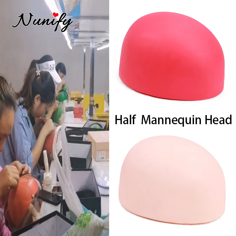 Nunify Soft Pvc Half Mannequin Head Making Wigs Red Beige Big Size Wig Making Tools Put Pins Maniquin Head And Stand Wig Head Mannequin Mannequin Head Holder Mannequin Head Model Wig Supplies