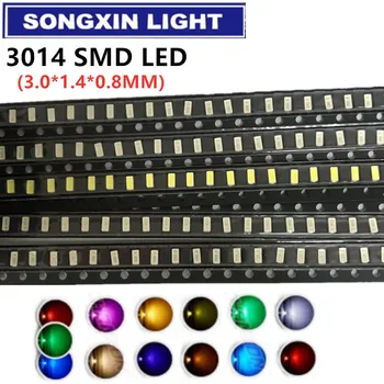 

1000pcs/lot 5 Colors 3014 SMD Led Super Bright Red/Green/Blue/Yellow/White Water Clear LED Light Diode