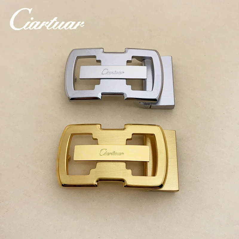 ciartuar new fashion designer men high quality for suit solid brass copper width 3.4 cm gold sliver buckle free shipping
