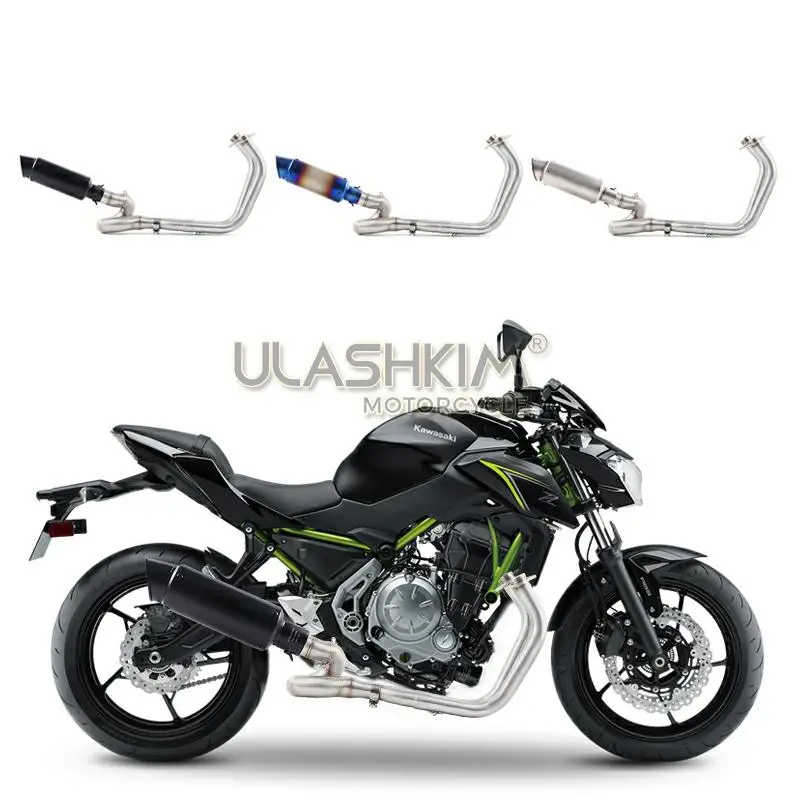 Полная система, слипоны для kawasaki NINJA650R ninja650 Z650, глушитель для мотоцикла, средняя Соединительная труба