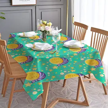 

Modern Style Waterproof Cartoon Pattern Table Covers Tablecloth Linen Color Home Decoration Tableware Rectangle Table Cloth