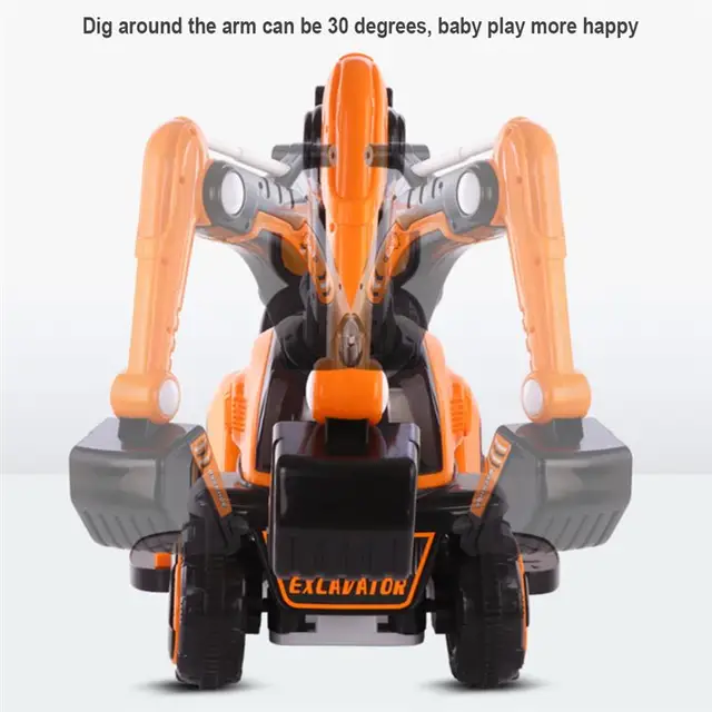 Children'S Electric Excavator Sliding Toy Car With Music Light Optical Walker 2-6 Year Old Kids Ride-On Toy Child Tricycle Gift 4