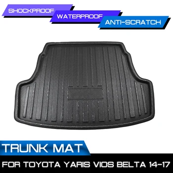 

Car Rear Trunk Boot Mat Waterproof Floor Mats Carpet Anti Mud Tray Cargo Liner For Toyota Yaris Vios Belta 2014-2017