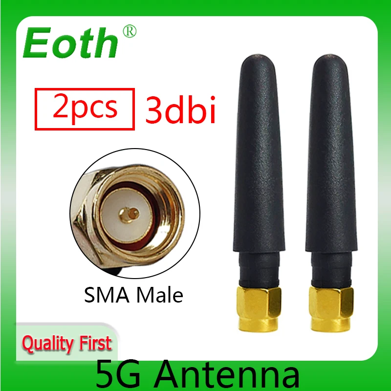 Eoth 2 Pz 5G Antenne 3Dbi Sma Maschio Wlan Wifi 5Ghz Antene Pbx Iot Modul Router Tp Link Signal Empfannger Antena