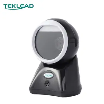 

TEKLEAD Handfree Desktop Auto Scan 1D 2D QR Barcode Scanner with USB Plug and Play Bar Code Reader