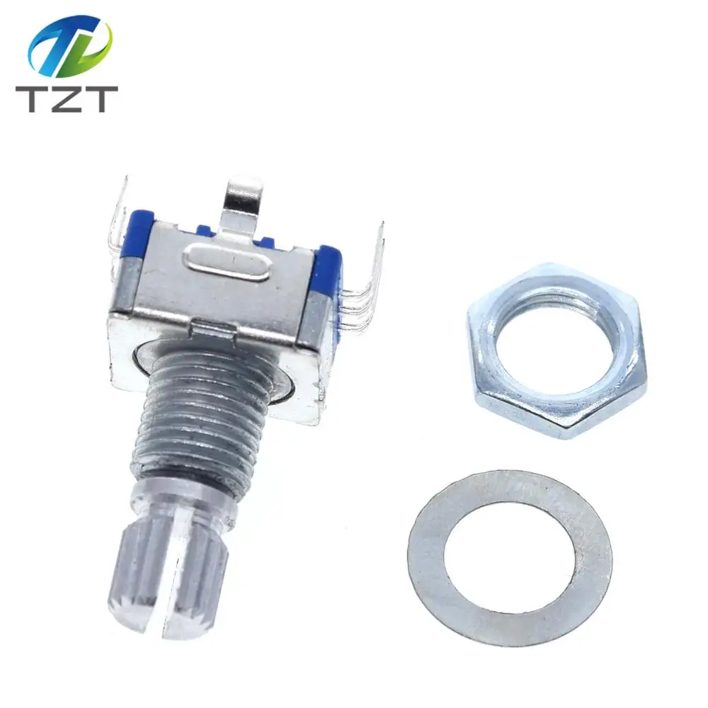 5 шт. Сливовая ручка 20 мм Поворотный кодовый кодирующий переключатель/EC11/цифровой потенциометр с выключателем 5 Pin