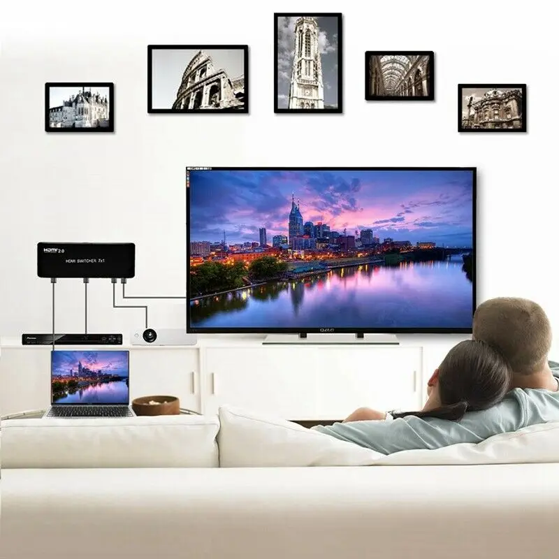 4K HDMI 2,0 UHD 4K@ 60Hz 10 бит HDR HDCP2.2 переключатель 7X1 коммутатор видео конвертер для xbox ONE tv Smart светодиодный ТВ приставка Mi box проектор