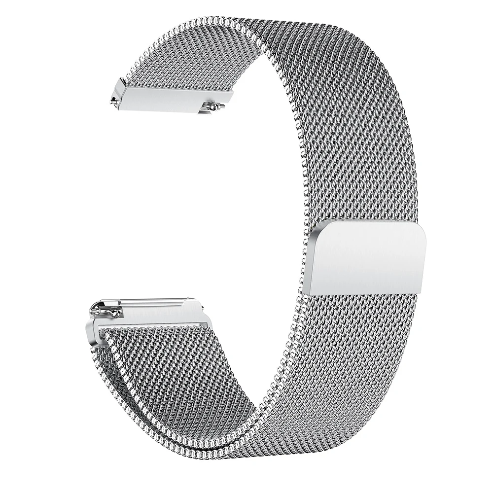 2 Размеры Магнитный Нержавеющая сталь умные часы с ремнем полоса Аксессуары Замена для Fitbit Versa Lite Миланский Разделение - Цвет: S SILVER