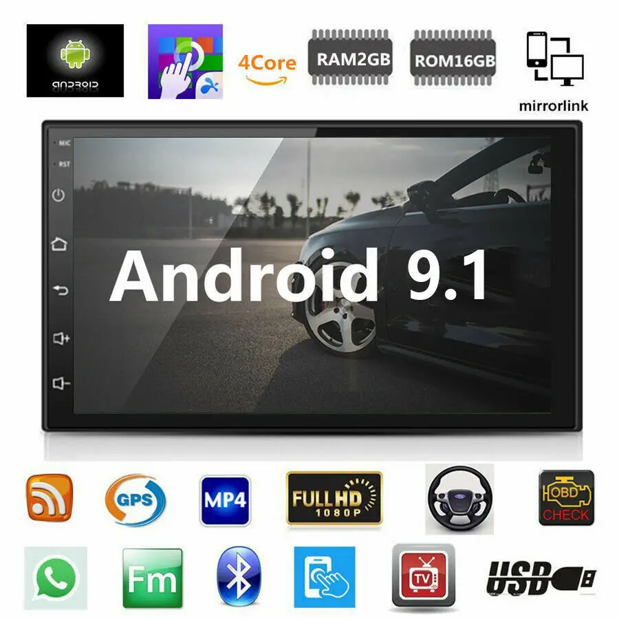 Автомагнитола 7022C + мультимедийный плеер на Android 9 1 с 7 дюймовым экраном FM GPS Wi Fi mp5