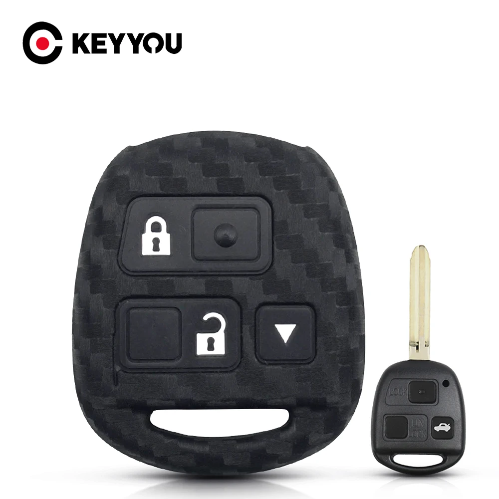 KEYYOU для Lexus Toyota Camry RAV4 Corolla PRADO YARIS Tarago чехол дистанционного брелока 3 кнопки