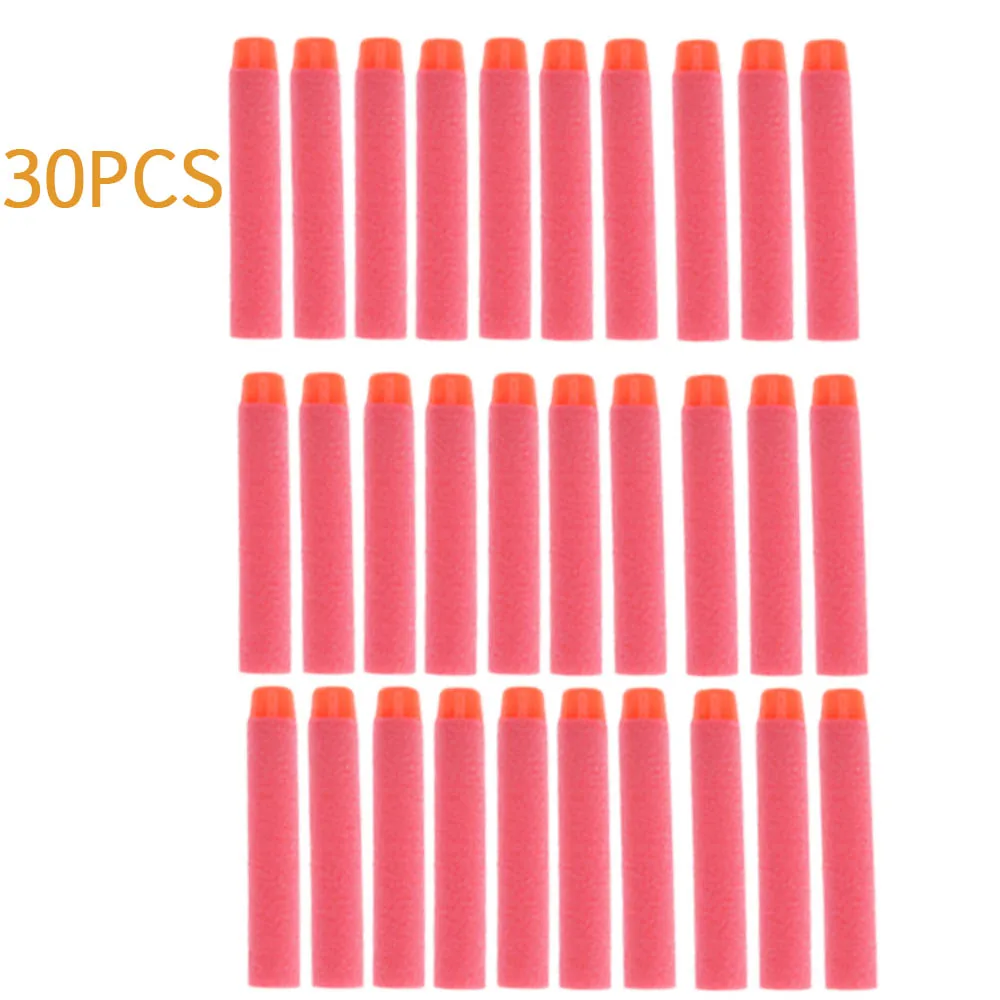 30Pcs-Red 30/50/100 шт. EVA мягкие пули для водомет Nerf Darts дырочку головы 7,2 см заправка игрушка дартс пистолет пули для настрйки серии Бластеры - Цвет: 30Pcs-Red