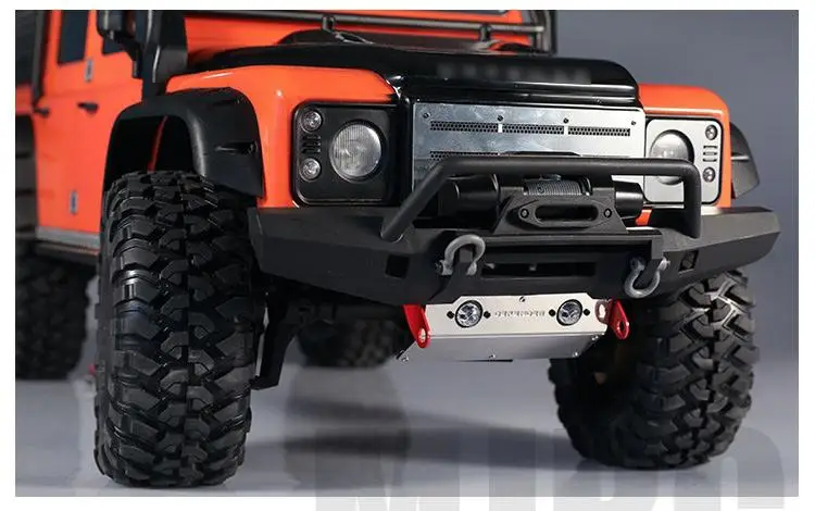 TRAXXAS TRX-4 Defender TRX4 Bronco передний бампер металлическая защитная пластина шасси Броня лампа для 1/10 RC моделирования скалолазания автомобиля