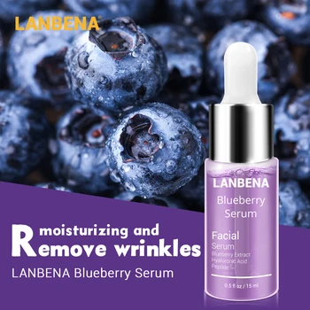 

LANBENA Blueberry Extract Facial Serum Anti Wrinkles Aging Moisturizer Lifting Firming Reduce Fine Lines Face Essence Skin Care
