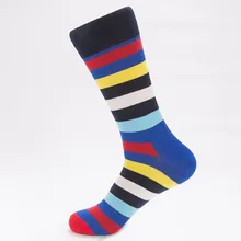 Полосатые носки унисекс, хлопковые носки, уличные трендовые трубки, носки, женские носки, новинка, чёсаный хлопок, Calcetines Largos Hombre 12,20