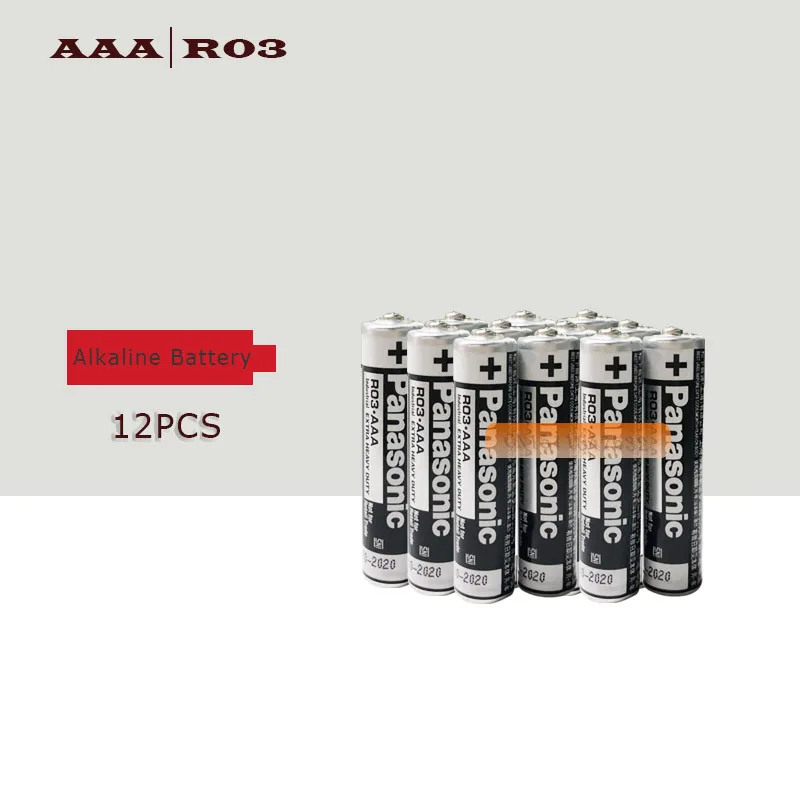 12 шт./лот Panasonic R03 1 5 В AAA батарея щелочные батареи без ртути сухая для