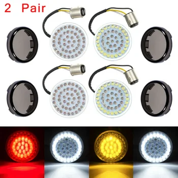 

Lens Covers Inserts Parts 4pcs LED 1157 + 4pcs Smoke For Harley Long Lasting Motorcycle