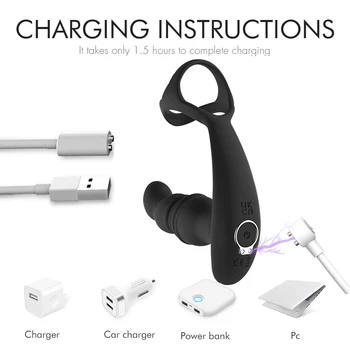 Male Prostate Massage Anal Plug Vibrators for Men Masturbators Women Vagina Stimulator Thrusting Dildo Vibrator Sex Toys for Men 6