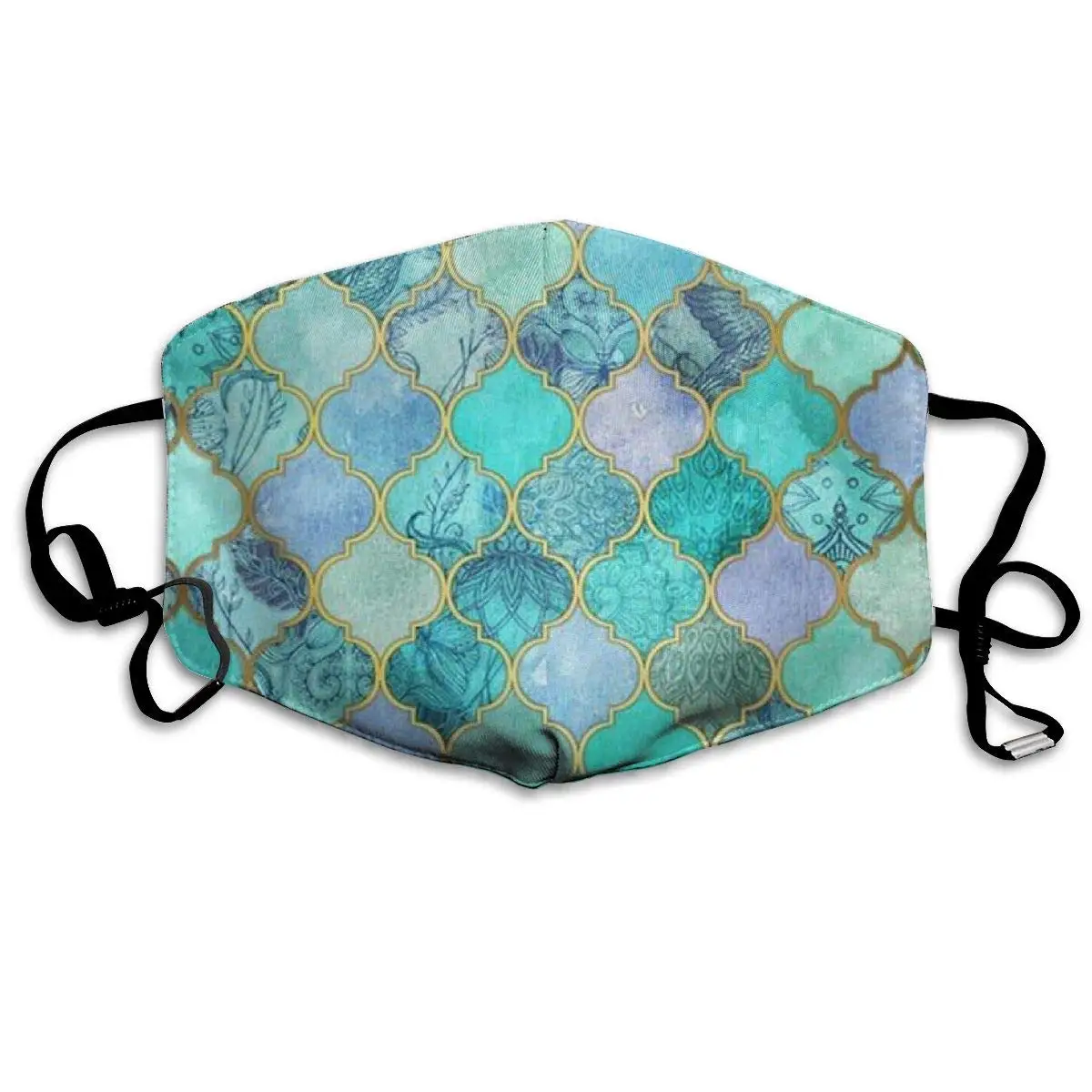 

NiYoung Women Men Teens Washable Reusable Face Masks with Elastic Ear Loop, Anti Dust Pollution Face Mask (Green Mermaid Fish