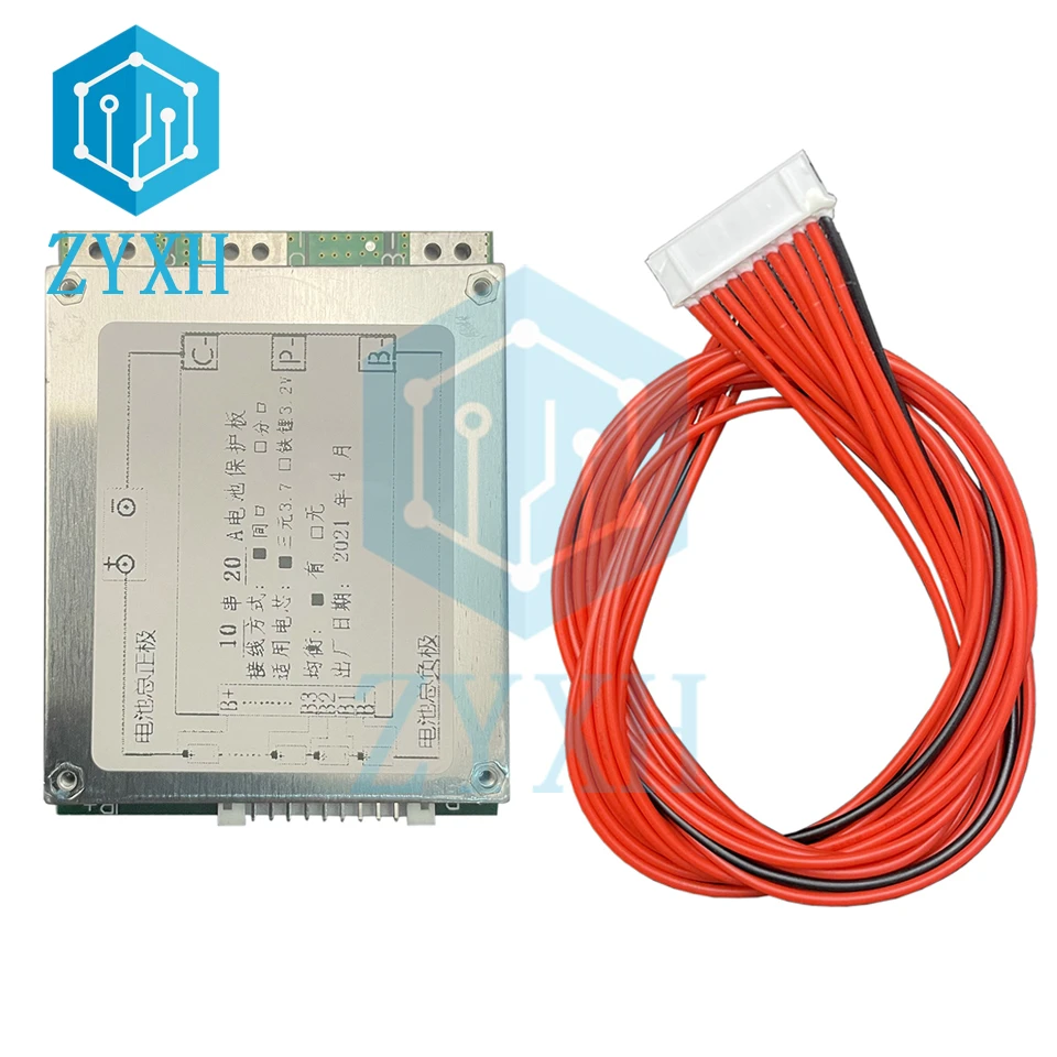 Batterie 36V BMS 10S 36V 15A 20A Et 40A BMS Pour Batterie Au Lithium 36V10Ah-50Ah Avec Fonction D'équilibre Et Capteur De Température