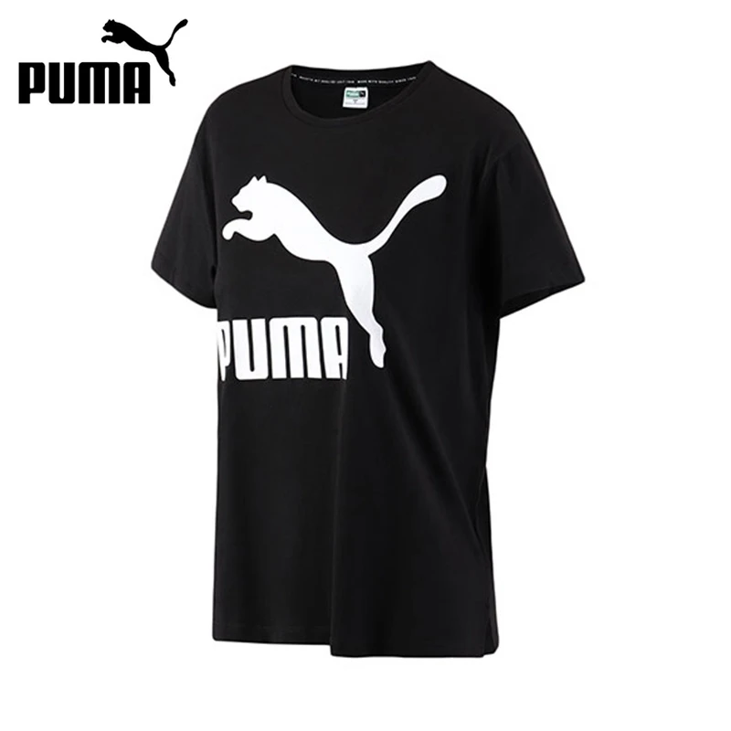Новое поступление, оригинальные классические женские футболки с логотипом Пума, спортивная одежда с коротким рукавом