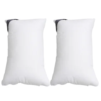 

2PCS Pillow Portable Dust Mite Resistant Soft Lumber Pillow Sleeping Cushion for Home Hotel