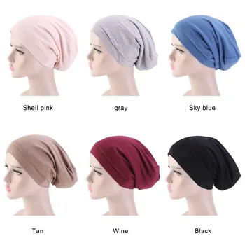 

Women Satin Lining Chemo Hair Cap Elastic Band Night Sleep Cap Cancer Beanies Caps Headwear Hair Styling Accessories