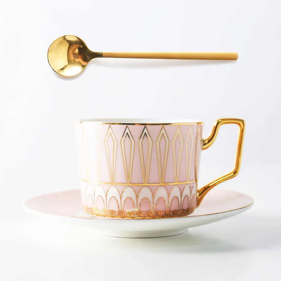 Европейская кофейная чашка и блюдце, набор, нордический Королевский классический костяной фарфор, высокий чай, Filizanki Do Kawy, латте, кофейные чашки, чайные чашки HH50BD
