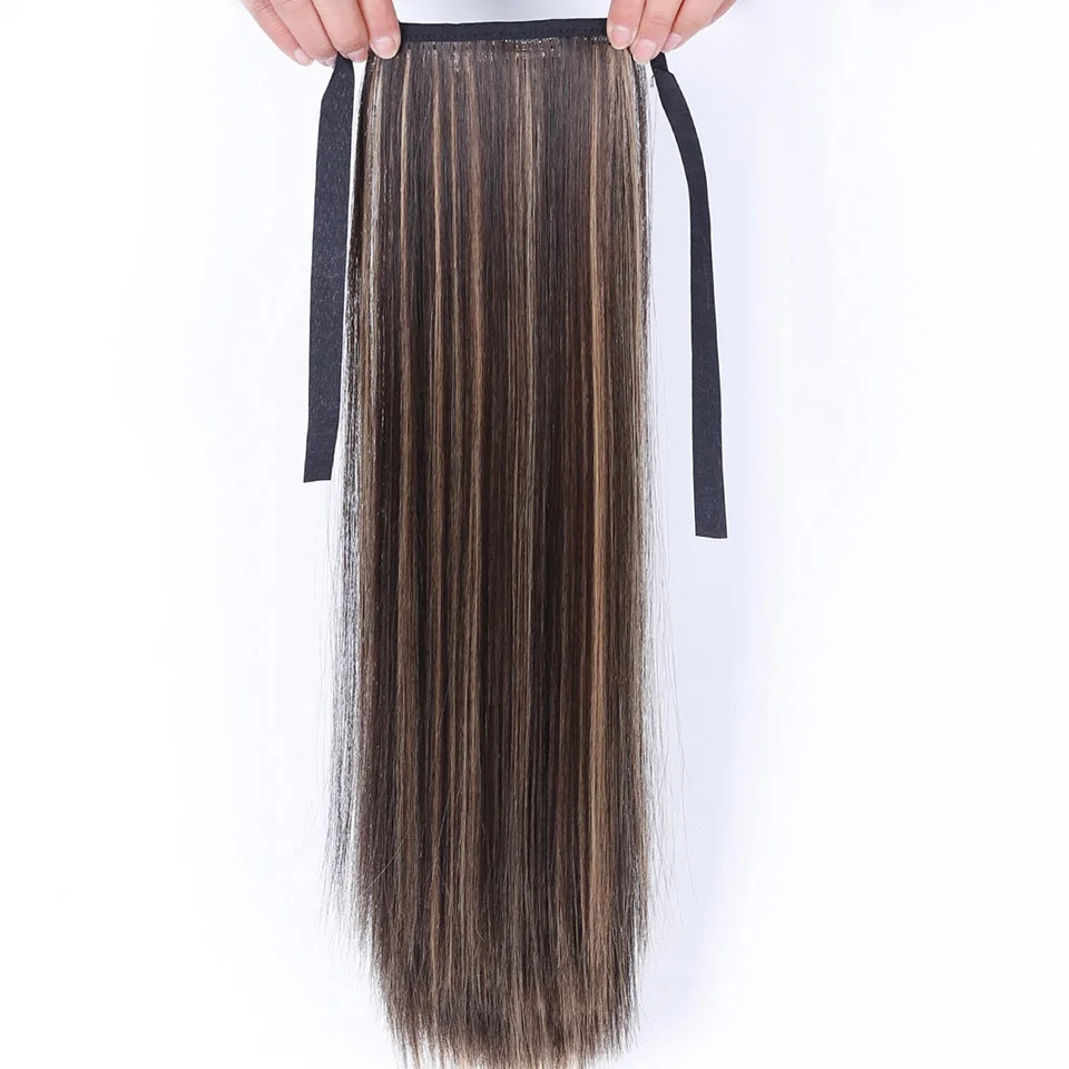 LUPU шелковистые прямые конский хвост клип в шнурке наращивание волос для женщин высокая температура волокна шиньоны конский хвост