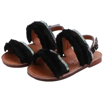 

New Kids Cute Sandals Summer Girls Sandal Ruffles Princess Shoes Anti-Slip Baby Sandals Toddler Fashion Shoes