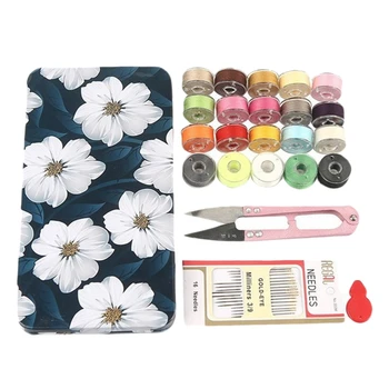 

Bobbin and Sewing Thread with Iron Box Equipped with Scissors Tape Measure Sewing Needle for Brother Babylock and Singer