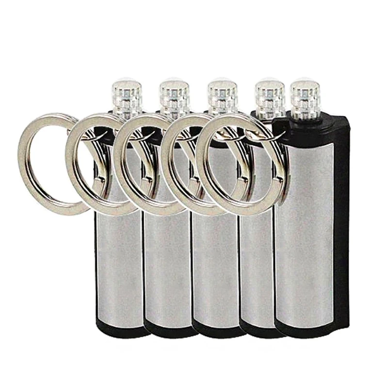 

5pcs Outdoor Survival Tool Flint Fire Starter Matches Keychain Portable Thousands of times Key Chain Lighter Kit NO OIL