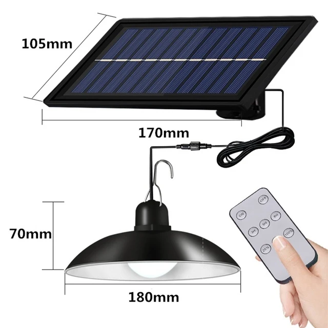 Solar lampa wisząca Outdoor Indoor 3M kabel zasilany energią słoneczną wiszące światła szopa z pilotem szopy jardów ogród sklep online tanie tanio + akcesoria
