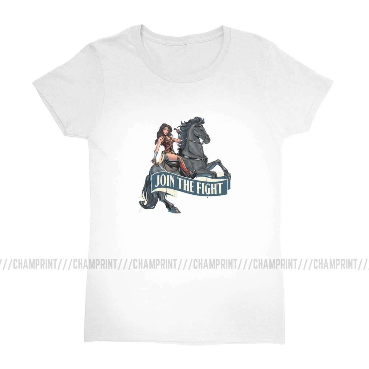 Wonder Woman On Horse футболка Женская Классическая хлопковая Футболка с супергероями Tumblr футболка с круглым вырезом Женская одежда с графикой