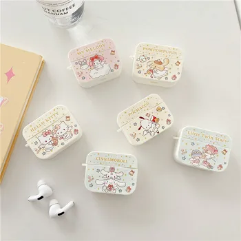 

Hello Cute Cartoon Kitty LittleTwinStars Mymelody Earphone Case For Apple Airpods 1 2 Pro Protection Headphone Cover Accessories