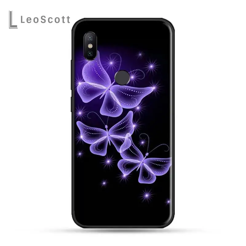 Colorful Lilies butterfly animal Phone Case For Xiaomi Redmi 7 8 9t a3 9se k20 mi8 max3 lite 9 note 9s 10 pro best flip cover for xiaomi Cases For Xiaomi