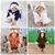 New Luvable Friends Animal Charater Square Hooded Bath Towel Set Baby Product Cartoon Baby Robe Детские Банные Полотенца