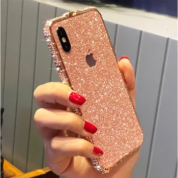 

Luxury Fashion Bling Case for Apple iPhone 11 Pro XS MAX XR X 6 6s 7 8 plus Diamond Frame Rhinestone Flash Glitter Phone Cover