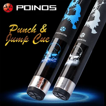 

POINOS KL Series Punch&jump Cue 13mm Black Bakelite Tip Hard Maple 2 Colors Billiard 3 Pieces Break&Jump Professional Jump Cue