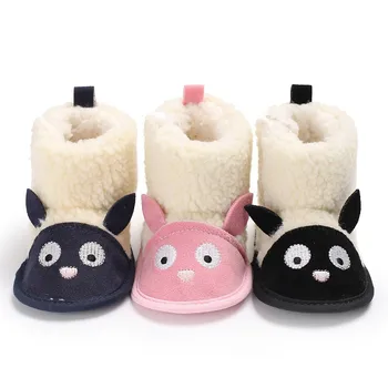 

1 Pair 0-18M Newborn Baby Boys Girls Autumn Winter Soft Sole Warm Infant Toddler First Walker Prewalkers Cute Cartoon Shoes